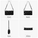 HICARRY Woven Shoulder Purses for Women Small Faux Leather Clutch Handbag Mini Luxury Designer Vegan PU Leather Underarm Bag