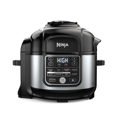 Ninja Foodi PRO 10-in-1 Pressure Cooker, 6.5-Quart, with Air Fry, TenderCrisp Technology, Slow Cook, Steam, Sous Vide, Ceramic-Coated Nonstick, PTFE/PFOA Free, Dishwasher Safe.