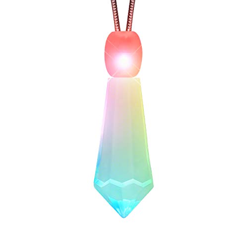 FlashingBlinkyLights Set of 25 Mystic Crystal Light Up Necklaces with Color Change LED Pendant