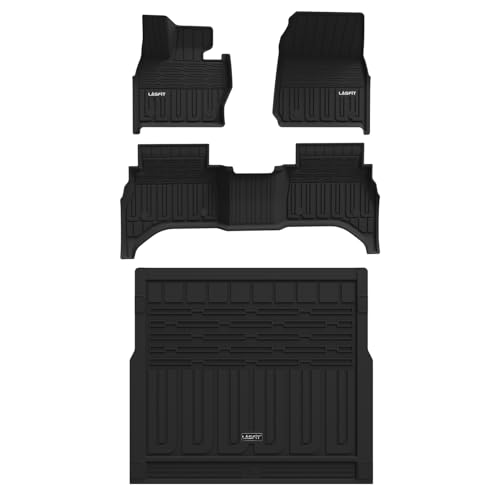LASFIT Floor Mats & Cargo Mat for Range Rover Sport 2023-2025, TPE All Weather Protection 1st & 2nd Row Rubber Floor Liners for Range Rover Sport Accessories, Black, Easy to Clean
