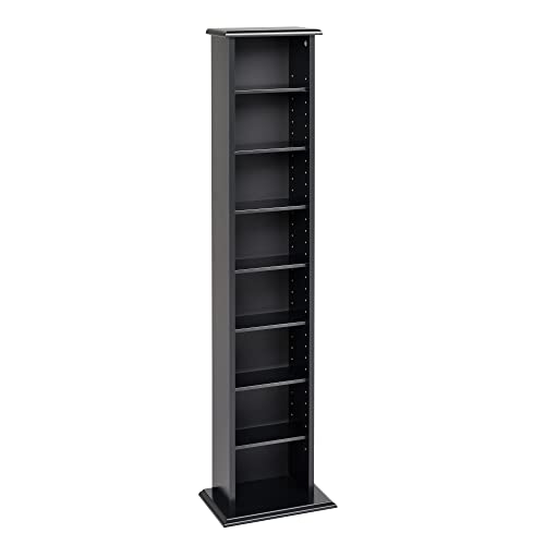 Prepac Narrow Cabinet Media Storage, 13" Wide, Black
