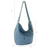 The Sak Sequoia Hobo Bag in Leather, Single Shoulder Strap, Maritime