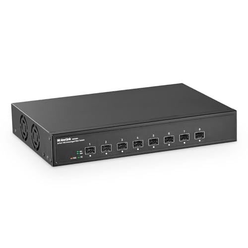 MokerLink 8 Port 10G SFP+ Unmanaged Fiber Switch, 1G/10G SFP Slot, 160Gbps Bandwidth Desktop|Rackmount Network Switch