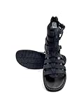 Black Gladiator Sandals for Men, Sandals for Men from Genuine Leather Black, Gladiator Sandals from Greece, Ancient Greek Gladiator Sandals (11)
