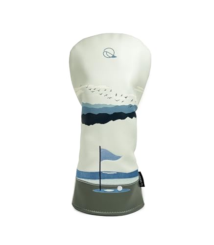Golf Driver Headcover birdskie Premium Leather Head Cover. Digitally Printed and Embroidered Design. Head Cover for Your Driver by birdskie.