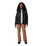 Columbia Womens Arcadia II Waterproof Rain Jacket, Black, Large