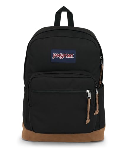 JanSport Right Pack Backpack - Durable Daypack with Padded 15" Laptop Sleeve, Spacious Main Compartment & Integrated Water Bottle Pocket - Black