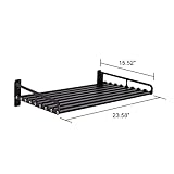 Goyappin Microwave Oven Rack, 23.58“x15.52“ Shelf for Microwave Wall Mount, Wall-Mounted Electric Oven Holder Shelf Kitchen Wall Pot Pan Rack Weight Bearing 80 lbs for Electric Oven Microwave