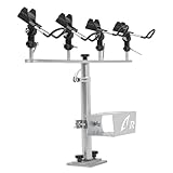 Spirrelab Spider Rig Rod Holders for Boat Aluminum Crappie Fishing Pole Holder with Adjustable Height and Fishing Equipment Organizer Fit for Boats