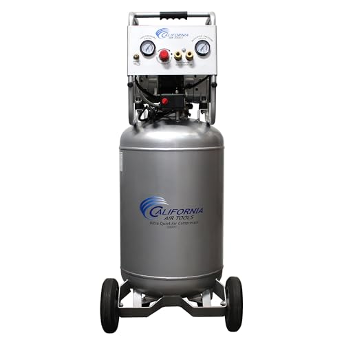 California Air Tools 20020-22060 2.0 HP Ultra Quiet and Oil-Free Air Compressor with Wheels, 20 Gallon Tank Capacity, 70 dB Noise Level, Electric, Portable, 220 Volts / 60hz