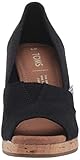 TOMS womens Classic Espadrille Wedge Sandal, Black Scattered Woven, 7.5 US