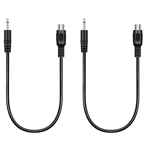 Bolvek 2 Pack 3.5mm 1/8" TS Mono Male to Single RCA Female Jack Plug Adapter Connector Converter Audio Video Cable Cord