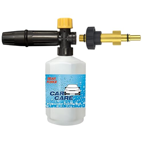 Pressure Washer Foam Cannon with Connector(Compatible with Some of AR Blue Clean, Black & Decker PW-Series, Michelin), Adjustable Snow Foam Lance 0.6L Bottle, Jet Car Wash Foam Blaster Soap Gun…