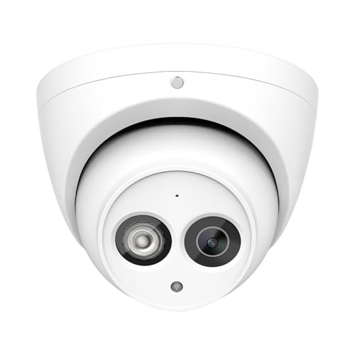6MP Security PoE IP Camera, Outdoor UltraHD Dome Camera with Built-in Mic, 165ft IR Night Vision, Smart H-2-6-5, IP67 Weatherproof, WDR, 3D DNR(2.8mm)
