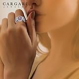 Cargari Class Ring for Women High School and College Graduates, 925 Sterling Silver Graduation Rings Personalized, High School Rings for Women 2024, Birthstone Women's Class Rings Customized