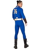 miccostumes Men's Soldier 76 Cosplay Costume Outfit Jacket Pants (S, Blue)