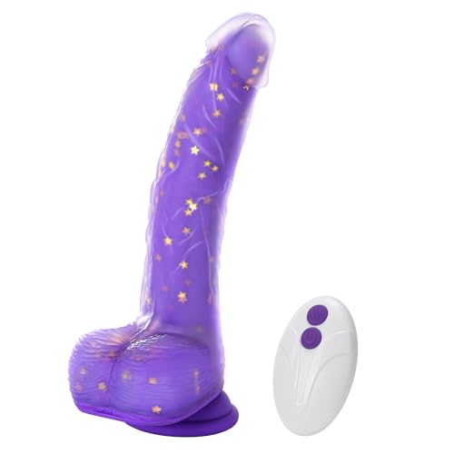 Tracy's Dog Thrusting Dildo Vibrator, 9.25" Realistic G-Spot Stimulator, Heating, 5 Thrusting Swinging & 7 Vibration Modes, Soft Silicone, Suction Cup, Remote Control, Adult Sex Toys for Women Couple