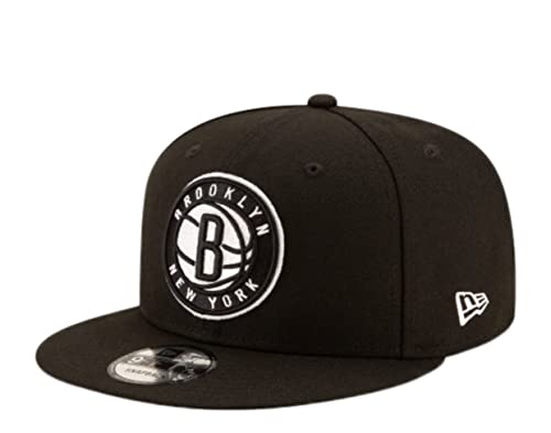 New Era Brooklyn Nets 2020 Official Team Color 9FIFTY Adjustable Snapback,unisex-adult Hat Black Cap