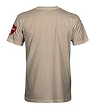 Knights Templar Holy Crusader Cross T Shirt for Men (Sand, L)