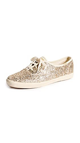 Keds Women's Champion Glitter Sneaker, Gold, 10