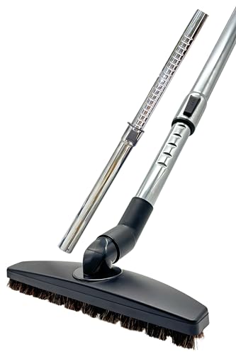 Vacuum Floor Brush & Extension Wand for Universal Vacuum Cleaners with 1 ¼ inch (1.25'') (32mm) Inner Diameter with Horse Hair Soft Bristles - Hardwood Floor Attachment & Vacuum Extension Tube
