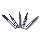 F.L.S 20pcs 10° 15° 20° 30° 3.175mm Carbide PCB Engraving Drill Bits CNC Bit Router Tool 0.1mm