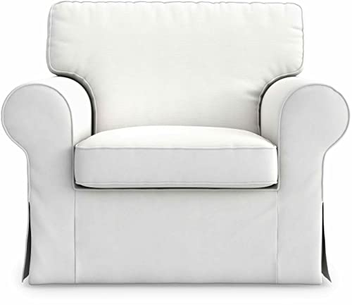 FMCTL Ektorp Chair Cover Replacement for IKEA Ektorp Chair Cover,Ektorp Armchair Slipcover,Ektorp Chair Slipcover Only! Doesn' Fit Uppland (Cool White)