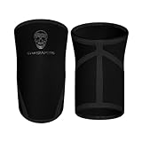 Knee Sleeves (1 Pair) With Gym Bag - IPF Approved - Knee Compression Sleeve Support for Squats, Weightlifting, and Powerlifting - Gymreapers 7MM Neoprene Sleeves - 1 Year Warranty (Black/Black, X-Large)