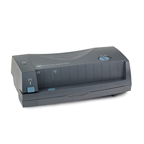 GBC Electric Paper Punch/Stapler, 2-3 Holes, Adjustable Centers, 24 Sheet Capacity, Gray, Model 3230ST (7704280)