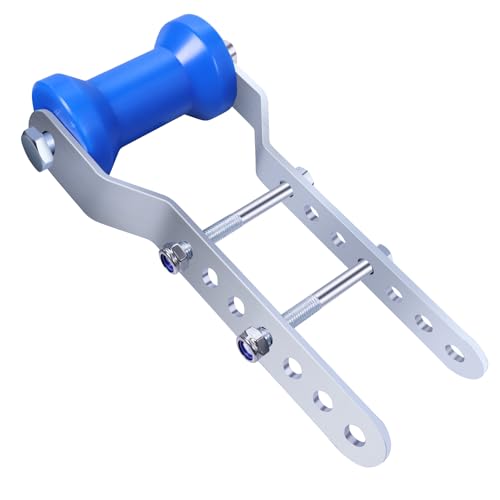 XIANGZI Updated 5" Boat Trailer Rollers with Brackets Blue Adjustable Keel Roller Assembly Galvanized Steel Fit 3" Tongue