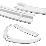 Stay-Tuned, 5PCS ABS GT-Style Front Bumper Lip Spoiler Body Kit + Universal 31" x 4" Side Skirts, Compatible with 2013 2014 Ford Mustang V6 / V8, Exterior Accessory (Painted White)