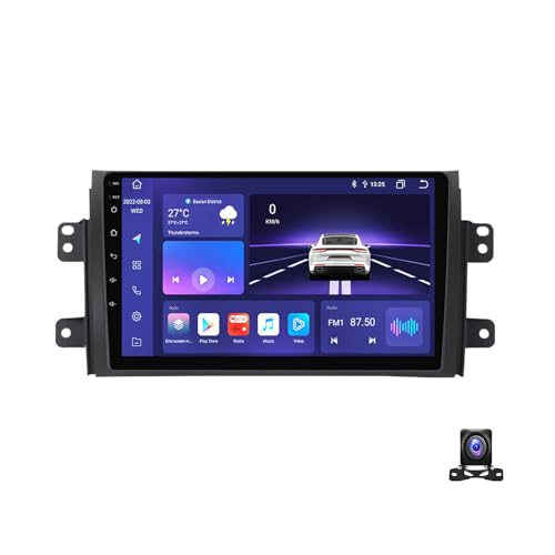 9 Inch Android 13 Car Radio Compatible with Suzuki SX4 2006~2014 Bluetooth Car Stereo Compatible with Carplay Android Auto, Navigation, Steering Wheel Controls, Backup Camera,M800S 8G+256G