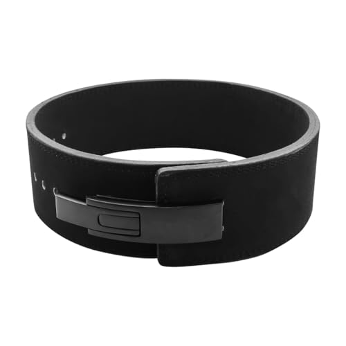 Flexz Fitness Lever Weight Lifting Belt Leather - 10MM 13MM Powerlifting Gym Belts for Men & Women - Lower Back Support for Weightlifting Deadlifts Squats Heavy Duty IPF Bodybuilding