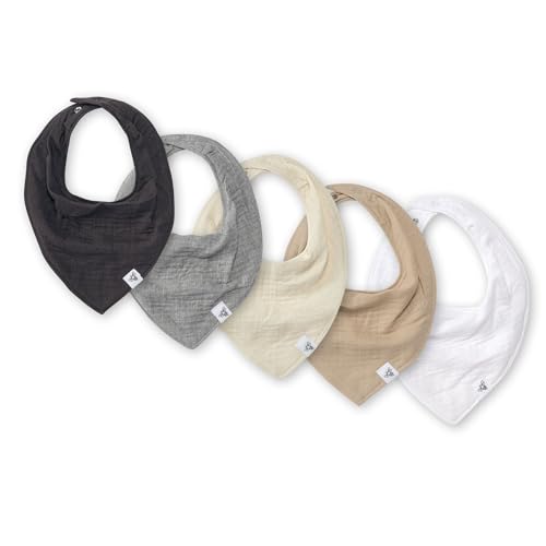 Burt's Bees Baby Infant Bibs, 100% Organic Cotton Drool Cloths, Newborn Essentials