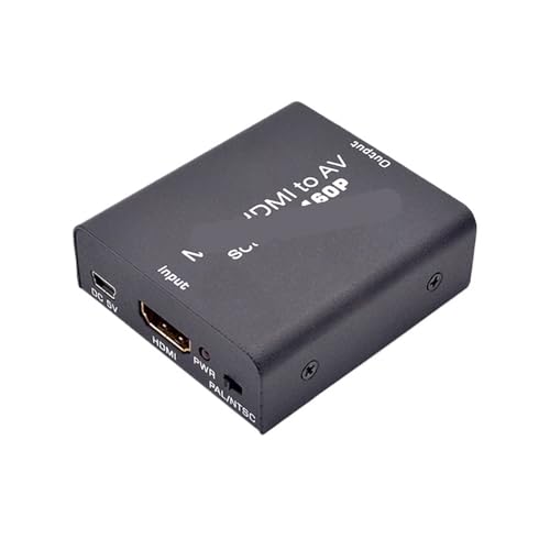 YUANFANNN HDMI Extender 4K HDMI2AV Mini HDMI to RCA Converter HDMI to AV CVSB Video Scaler Box Adapter HDMI Video Composite 1080P 2160P for NTSC/PAL(with Box)