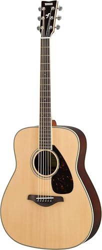 Yamaha FG840 Solid Top Acoustic Guitar, Flamed Maple