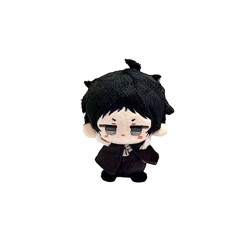 CALEMBOU Anime Plush Keychain, 4" Cute Chibi Plush Figure Key Chain Pendant for Backpack, Dazai Osamu Chuuya Rampo Fyodor Plush for BSD Fans (Ryunosuke Akutagawa)