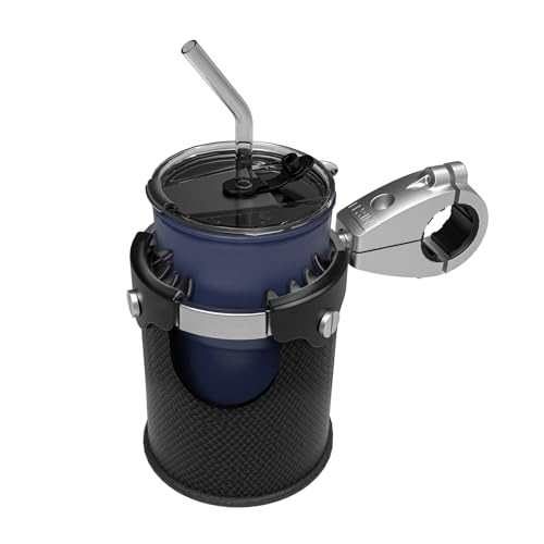 LEXIN LX-C3 Motorcycle Cup Holder with 360°swivel ball-Mount, Large Boat Drink Holder with Basket, Metal Handlebar Mount for Motorcycle Passenger/ATV/Scotter/Harley, Fits Handlebar 7/8'' to 1 1/4''