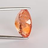 GEMHUB 25Ct Round Morganite Gemstone Orange Morganite Loose Gemstone Lab Created Morganite Crystal Stone EAM