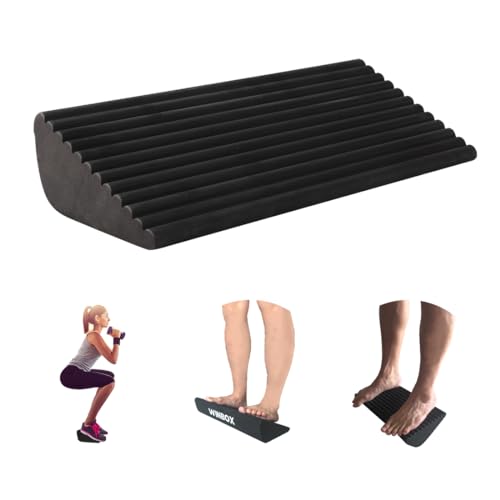WINBOX Squat Wedge and Slant Board for Calf Stretching, Foot Stretcher for Physical Therapy, Calf Stretcher for Improving Mobility Balance and Strength Performance