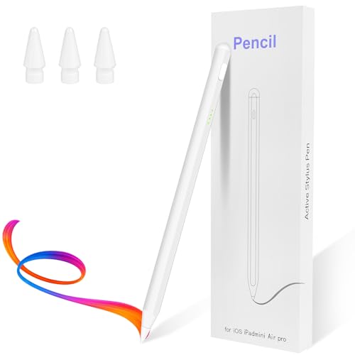 Stylus Pen for iPad Pencil 6-11th Generation(2018-2025) - 2X Fast Charge Active Pencil Compatible with Apple Pencil Pro 11"/12.9"/M4, Air 3/4/5/M2/M3,mini 5/6