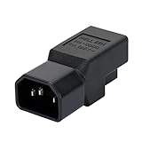 Dracaena 2 Pack IEC320 C14 Male to Nema 5-15R PDU USA UPS Extension Power Plug Adapter,IEC C14 Male Plug to Nema 5-15R US 3 Pin Female Power Adapter Connector