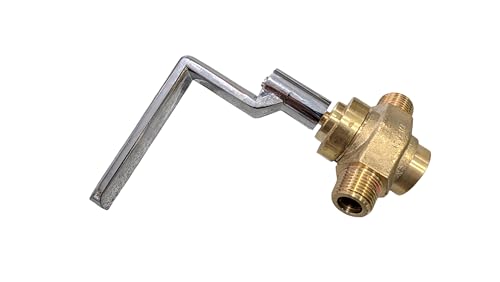Sunrise Kitchen Supply Gas Burner Ball Valve with Handle for Commercial Wok Range, 1/2" MPT x 1/2" MPT (2 Packs)