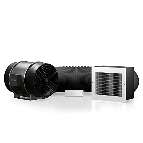 AC Infinity CLOUDWAY Whole House EC Fan S12, 1600 CFM with Remote 10-Speed Wireless Fan Controller, 12” Ceiling Mount House Attic Vent, Exhaust Home Ventilation System