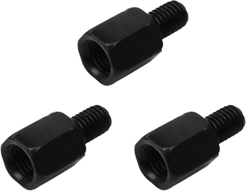 evermotor Motorcycle Mirror Mount Thread Adapter M10 to M8 Bolts Screw Right Hand Thread 10mm RH to 8mm RH/LH Handlebars Mirror Fitting Reverse Thread Bolts for Motorcycles(3PCS)