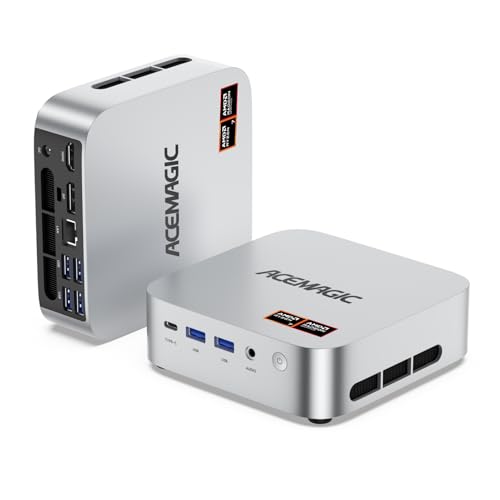 ACEMAGICIAN W1 Mini Gaming PC AMD Ryzen 7 8745HS (up to 4.9Ghz), Mini PC Computers with 32GB (16GB*2) DDR5 1TB M.2 PCIe 4.0 SSD, Desktop Computers Radeon 780M, 8K@60Hz USB4/WiFi6/BT5.2/Dual Channel