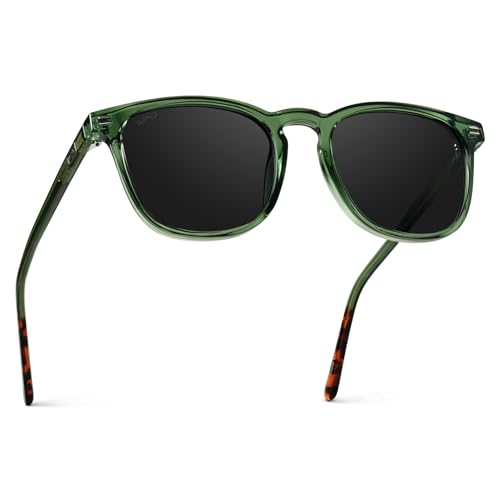 WMP Eyewear - Men's Polarized Modern Rounded Square Sunglasses