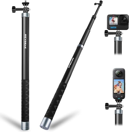 REYGEAK 10ft Long Selfie Stick Pole Invisible (118inch/300cm),Light Carbon Fiber Extension Monopod for GoPro HERO13/12/11/10 Ultra Long Selfie Pole for DJI Osmo Action 5 Pro/4/,Pocket 3/2