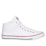 Converse Unisex Chuck Taylor All Star High Street Mid Canvas Sneaker - Lace up Closure Style - White/Red/Clematis Blue 14