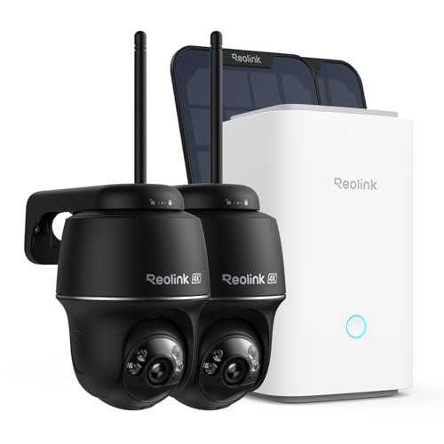 REOLINK Home Hub with Argus PT Ultra + Solar Panel - 4K Solar Security Cameras Wireless Outdoor, 360° Pan Tilt Auto-Tracking, Color Night Vision, 2.4/5 GHz Wi-Fi 6, No Monthly Fee